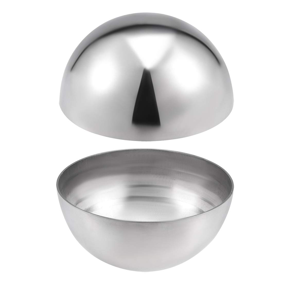 sourcing map 101mm(3.98") Dia. Decorative Hollow Half Cap Ball 304 Stainless Steel for Staircase Handrail Post 2pcs