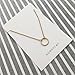 Honeycat Mini Karma Open Circle Orbit Necklace in 18k Gold Plated | Minimalist, Delicate Jewelry (Gold)