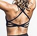 Pop Fashion Women Black Strappy Sports Bra Crisscross Top Light Support Best Activewear Sport Bras For Workout Sexy Bralette