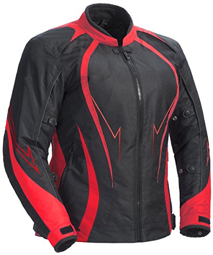 Juicy Trendz Motorcycle Motorbike Biker Cordura Waterproof Textile Jacket Red - Thumbnail 2