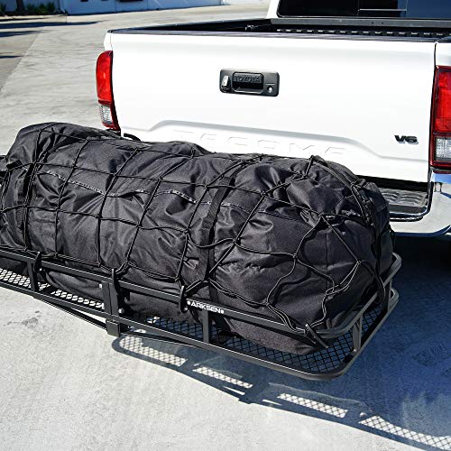 ARKSEN Cargo Carrier Hitch Mount with Cargo Net Folding Luggage