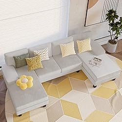 YESHOMY Convertible Sectional Sofa U-Shaped Couch