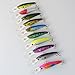 HappyFishing 10pcs/lot Mixed Minnow Fishing Lures Bass CrankBait Tackle 3.5inch 0.28oz