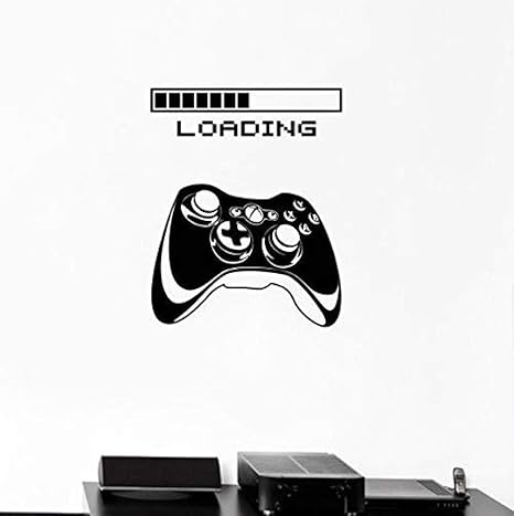 Amazon ウォールステッカーゲームルームハンドルローディングステッカーゲーミングウォールポスターゲーマービニール壁デカール装飾壁画ビデオゲームステッカー56x45センチ ウォールステッカー オンライン通販