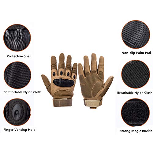 image for Dream Hunter Tactical Gloves, 1 Pair Touch Screen Military Rubber Hard