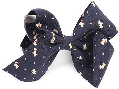 Girliber Little Agatha Print Fabric Cute Fabric Ribbon Hair Bow Hair pin Hair Elastic (Hair elastic)