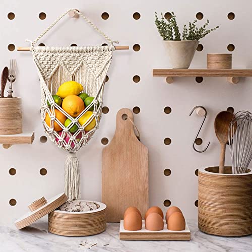 Kiki's Living Wall Fruit Basket for Kitchen Macrame Wall Mounted