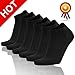 Zisuper Mens 6 Pack No Show Low Cut Athletic Socks, Tab Fit No Slip Casual Sock