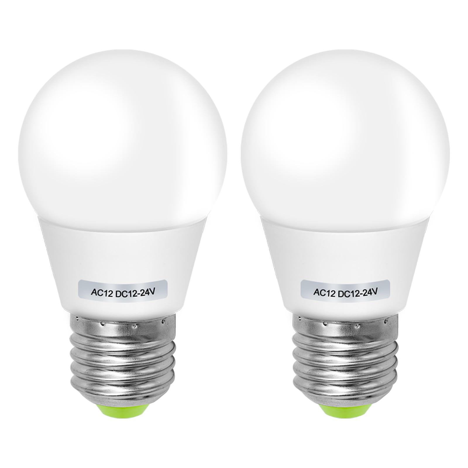 BROLSKUN 12V Led Bulb 2700K Warm White 3 Watt E27 Edison Light Bulbs for Low Voltage Application RV Camper Marine Yacht Solar System (2 Pack) — image 1