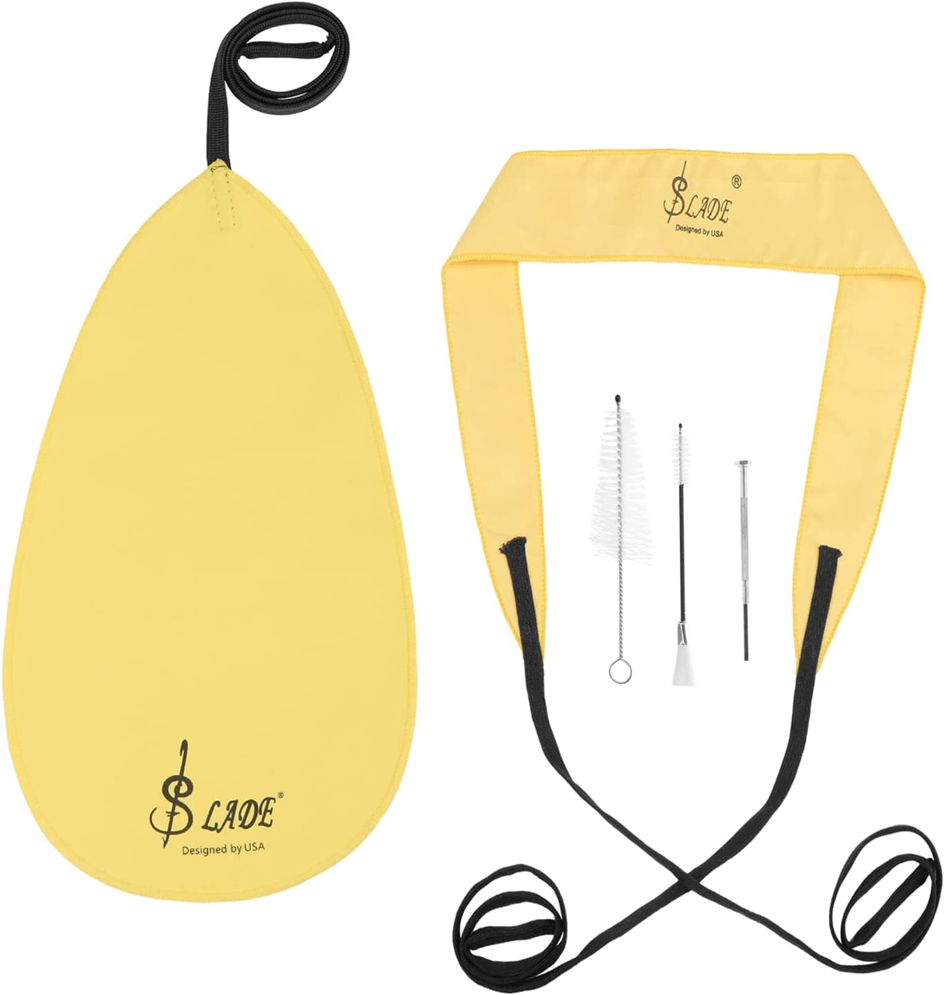 Clarinet cleaning set, clarinet cleaning cloth, all in one, including cleaning long swab cloth, mouthpiece brush, dust brush, mini screwdriver maintenance kit