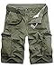 JoJoJoy Men's Casual Multi-Pocket Cargo Shorts, Summer Cotton Outdoor Wear Dungarees