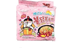 carbo buldak nuclear fire fried super hot spicy noodle 5/pack