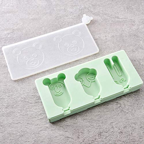 Popsicle Molds Cute Pet Facial Expression Frozen Ice Pop Maker Silicone Ice Pop Molds for Homemade Frozen Treats/Frozen Yogurt/Ice Cream/Novelties (D) - Thumbnail 4