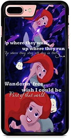 Ariel The Little Mermaid Quote For iPhone 7 Plus Case With Material Black Hard Plastic Case
