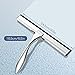 Baban Shower Squeegee Glass Squeegee Window Squeegee All-Purpose Squeegee for Bathroom/Kitchen/Car Glass/Mirror/Restaurant, Stainless Steel Squeegee with Suction Cup Hooks Holder, 9.6 Inch