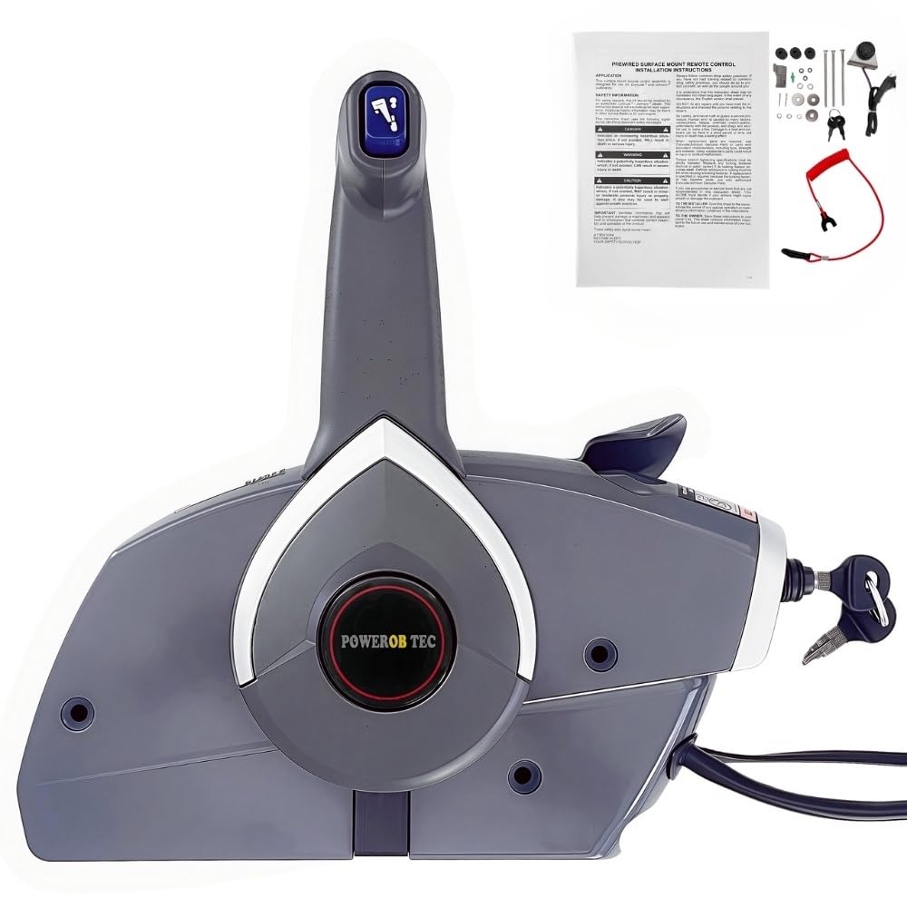 Photo 1 of Marine remote control box 5006180 with key switch suitable for Evinrude Johnson OMC BPR outboard engine side mounted Push to open