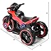 Costzon Kids Motorcycle 6V Bicycle 3 Wheels Battery Powered W/ MP3 for Boys & Girls, Children Electric Ride on (Red & Black)