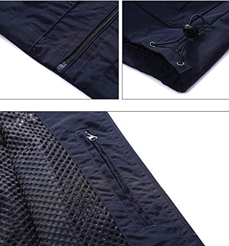 SCLDX Angel Weste Für Herren,Herren Outdoor Schnelltrocknen Mesh Marineblau Angeljacke Multi-Pocket Angelweste Jacke… – Bild 5