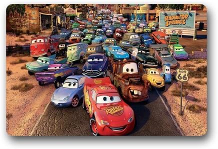 Innovative Door Mats Movie Cartoon Animation Cars Doormat 18-Inch by 30-Inch - Indoor/Outdoor Doormat Rubber Non-Slip Backing Door Mat