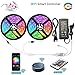 LUNSY Smart LED Strip Lights 32.8 ft/10m, Music Sync, Bluetooth APP Controlled, Remote Control, RGB, 300LED SMD5050, IP65 Waterproof Outdoor, 12V, Alexa Controlled