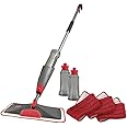Rubbermaid Reveal Spray Microfiber Floor Mop Cleaning Kit for Laminate & Hardwood Floors, Spray Mop with Reusable Washable Pa
