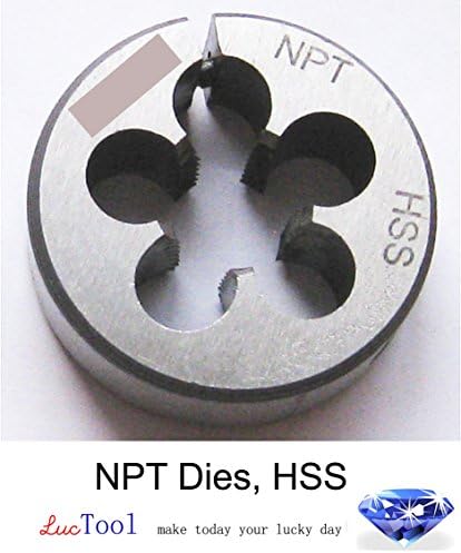 Luctool 3/4-14 NPT Pipe Die Round Adjustable Split Die 2" OD HSS Taper Thread. Luctool Provides Premium Quality Hand Tools for Metal Threading.