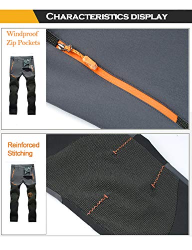 image for MAGCOMSEN Snowboarding Pants for Men Windproof Pants Men Fleece-Lined 