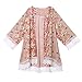 Sannysis Women Printed Chiffon Shawl Kimono Cardigan Tops Cover Up Blouse (L)