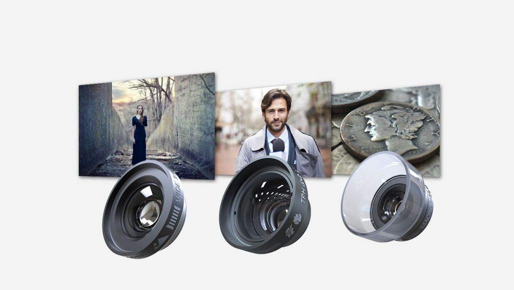 DREAMGRIP VISIO PRO Ultra Low Distortion Lens Set for Any Smartphone Phone Lens attachment