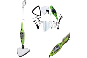 QIMU Steam Mop 10 in 1 All Purpose Hand Held Steam Cleaner for Laminate Hardwood Marble Tile Floors, Carpet, Garment, Clothes Steamer, with 10 Piece Accessory Kit
