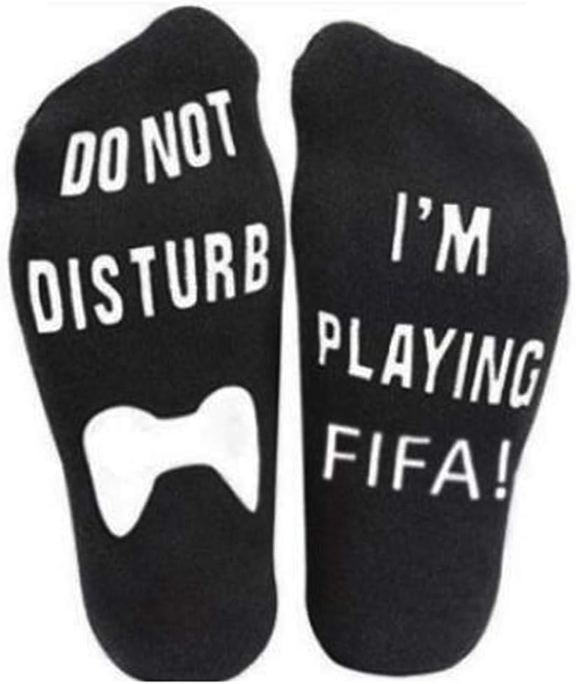 Toamen Do Not Disturb, I'm Gaming Novelty Funny Ankle Socks Christmas Sale Clearance Men Women Unisex Letter Funny Mid Calf High Socks, Great Gift For Game Lovers