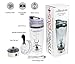 Mixer Plus Drink Mixer - 16,000 rpm USB Rechargeable Protein Shaker Vortex Mixer Blender Bottle with Integrated Supplement Storage Container