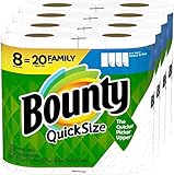 Paper Towels, White, 1 Pack of 8 Family Rolls