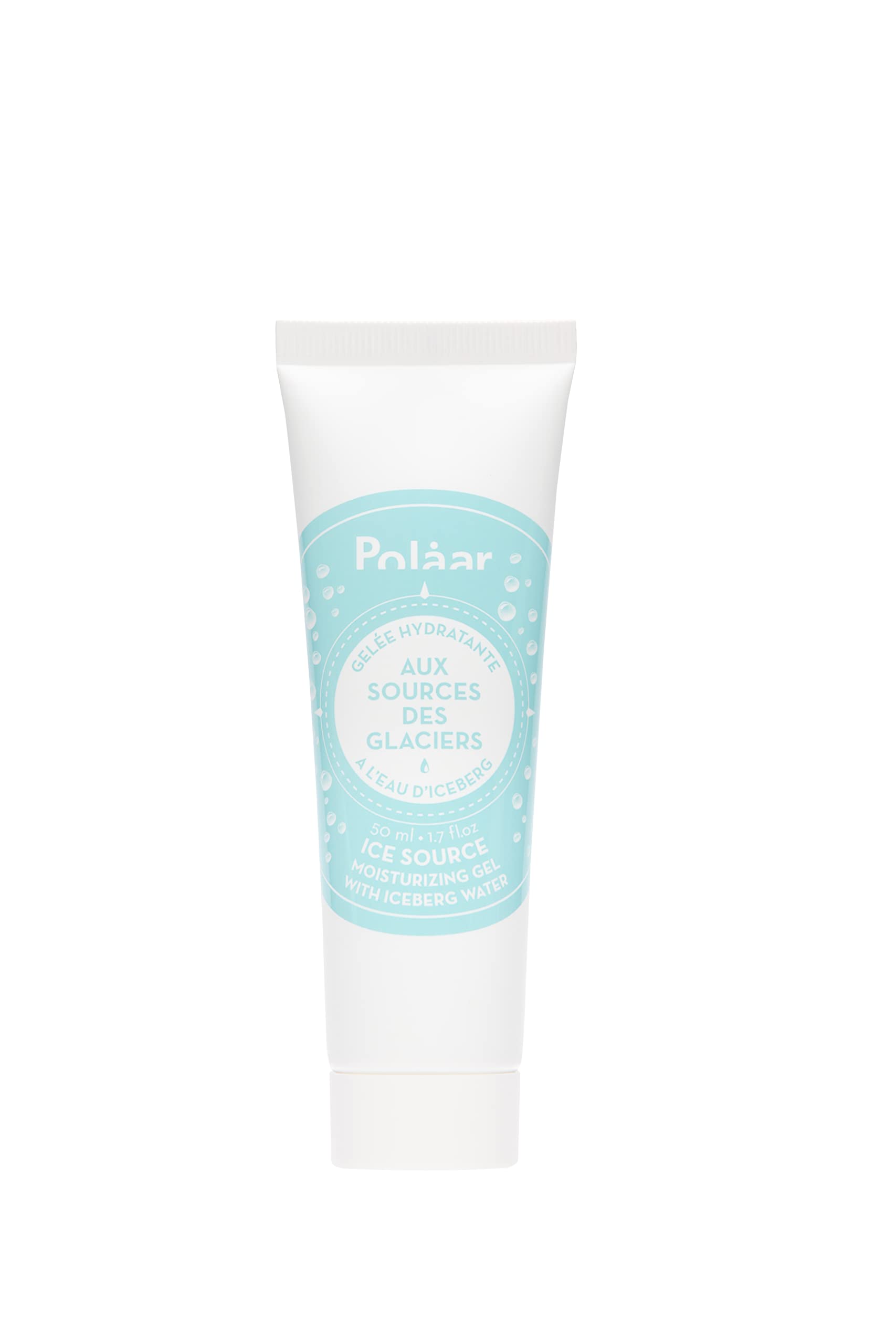 Polåar - Ice Source Moisturizing Gel With Iceberg Water - Moisturizing Care With Hyaluronic Acid - 24h Hydration - Normal To Oily Skin - 96% Naturalness, Vegan, Made In France - 50 ml
