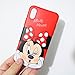 C CASESOPHY Ultra Slim Soft TPU Red Mouse Case for iPhone X iPhoneX 2017 Shockproof Thin Comfortable Textured Smooth Cartoon Cute Chic Lovely Stylish Cool Hot Girls Women Teens Kids