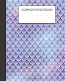 Composition Notebook: Faux Iridescent Mermaid Scales Glam College Ruled Notebook Lined School Journal