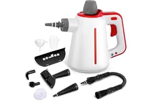 IRISHOM Handheld Steam Cleaner High Temperature Pressurized Steam Cleaning Machine with Brush Heads for Home Use