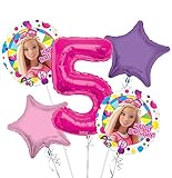 Barbie Balloon Bouquet 5th Birthday 5 pcs - Party Supplies