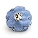 Smart Man Men's Lapel Flower Handmade Camellia Boutonniere Pin for Suit - Blue