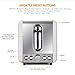 Fortune Candy White Toaster 2 Slice, Compact Retro Stainless Steel 2 Slice Toaster with 6 Toast Shade Settings, Bagel/Defrost/Reheat/Cancel Function, Extra Wide Slots, Removable Crumb Tray
