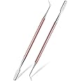 FVION 2 Pcs Eyelash Lift Tool – Stainless Steel Eyelash Separator Tool for Eyelash Eyebrow Perming Tinting, Metal Lash Lift Rods Tools for Curling Extensions, Lash Lift Kit Precision Lash Comb - Pink