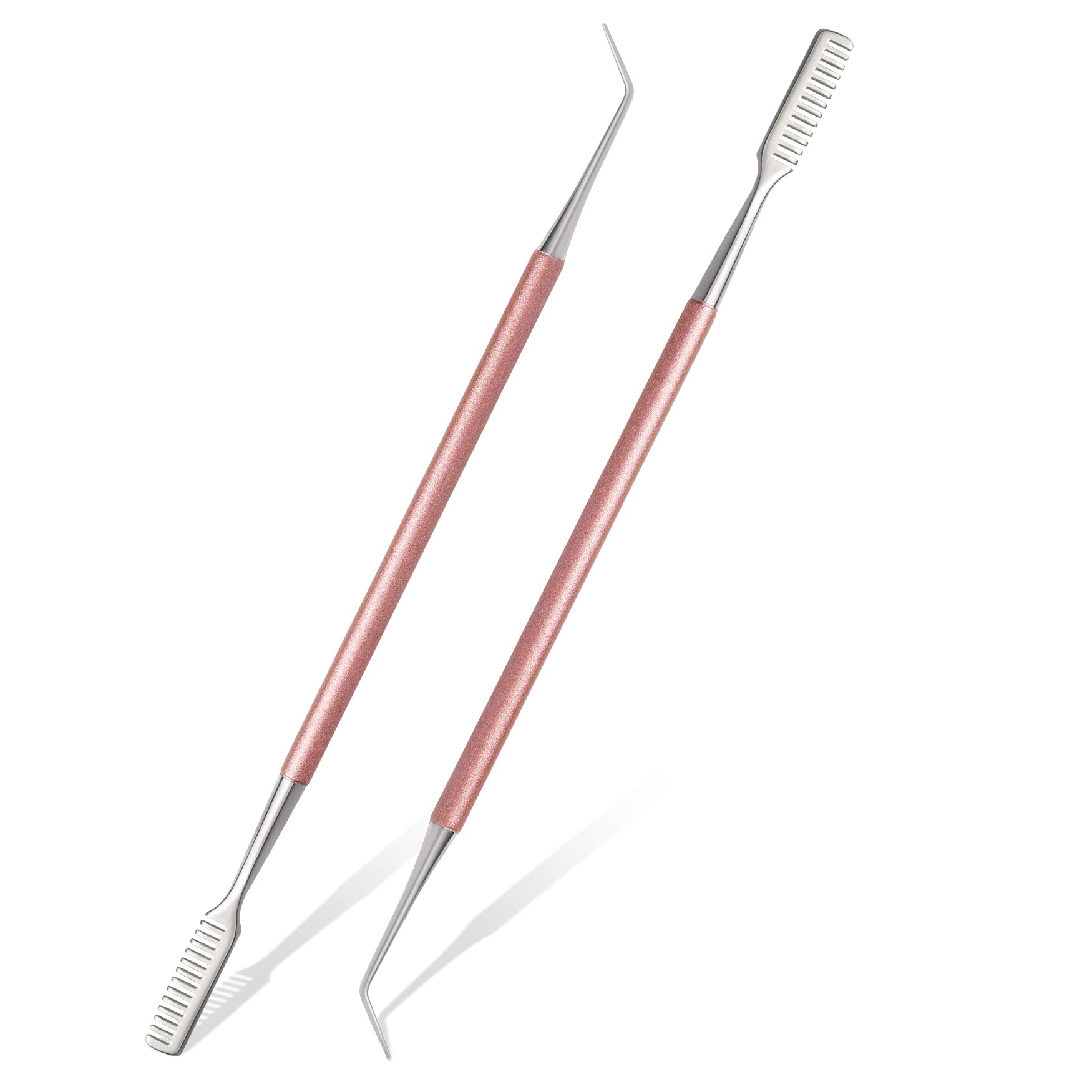 FVION 2pcs Lash Lift Tool Kit– Eyelash Separator Comb Tool for Perming Lash Extension and Tinting, Lash Lifting Tool Set for Beauty Salon, Eye Lash Lift Shields Separating Tools - Pink