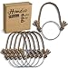 Homeleo 6Pack Burlap Wire Hangers Stainless Steel Handles for Mason Jar, Ball Pint Jar, Canning Jars, Regular Mouth Solar Mason Jar Hangers primary