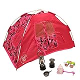 Newly Redesigned Camping Set for 18 inch Dolls - Super Cute Doll Camping Set - Light up Lantern