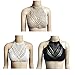 Beach Bra, gloednApple Women Summer Halter Knitted Crop Top Crochet Beach Bikini Bra (Khaki)
