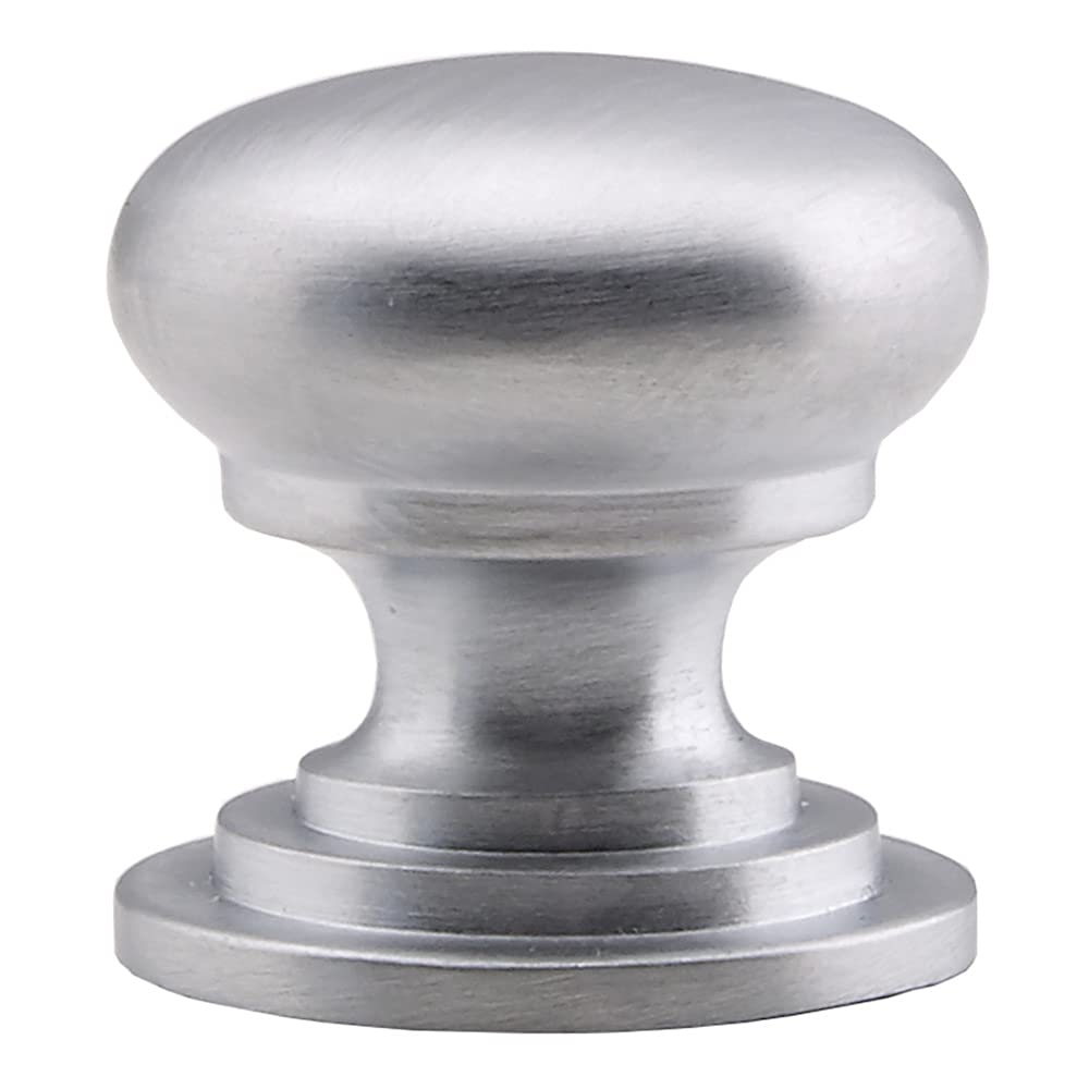 Carlisle Brass Victorian Knob – 32mm Satin Chrome Cupboard & Cabinet Door Knob