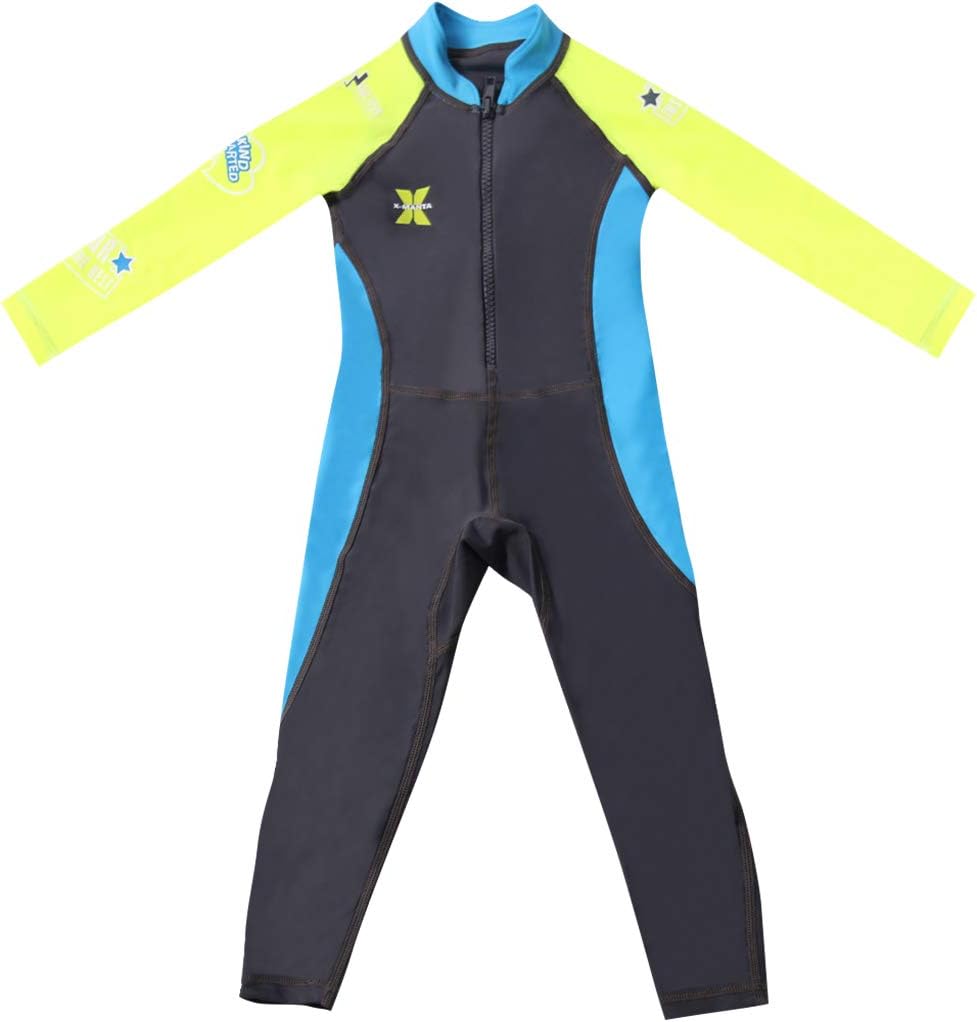 Boys Girls Wetsuit Swimsuit - Kids Swimwear Long Sleeve Diving Suit Sun Protection UV 50+ Swimming Costume Toddler Child Bodysuit Rashguard Beach