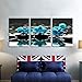 BPAGO Modern Flowers Painting Blue Orchid Wall Decor Landscape Paintings on Canvas Wall Art for Living RoomHome Office Bathroom Decoration (36 x16 inch