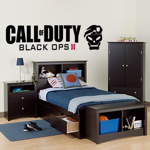 Call of Duty Black Ops 2 - Wall Decal Art Sticker boy's bedroom playroom hall (Color: Black Size: Medium)