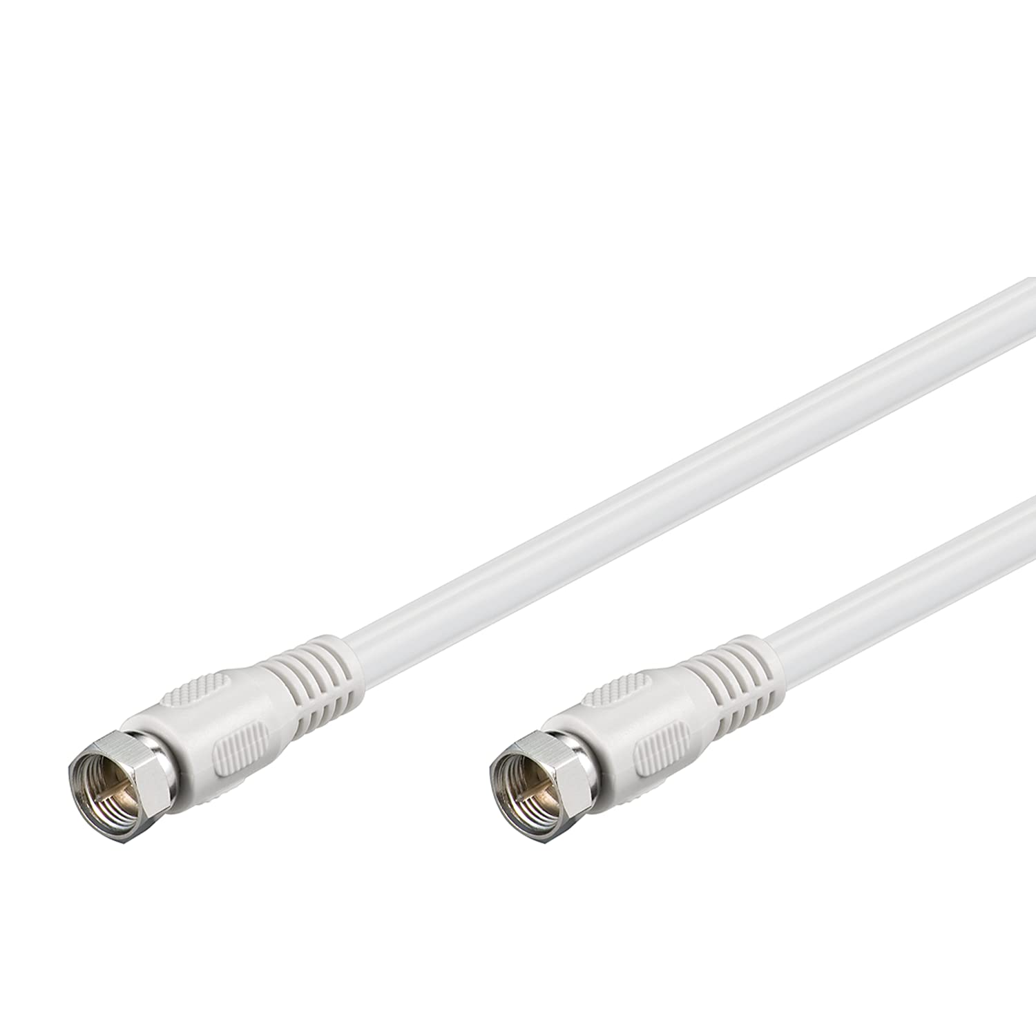 Goobay 50754 SAT Antenna Cable (80 dB), 2X Shielded, 3.5m Length, white